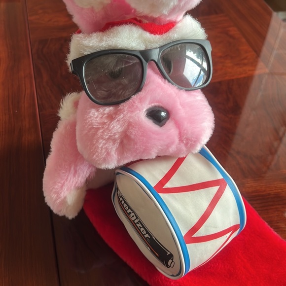 Vintage 1993 Energizer Bunny Plush Christmas Stocking **Missing Drum Sticks** - Picture 9 of 10
